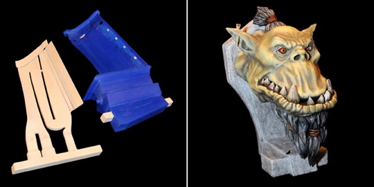 Left: Mike Hascher's winning entry in Advanced Concepts. Right: Todd Reese's winner in Advance Finishing.